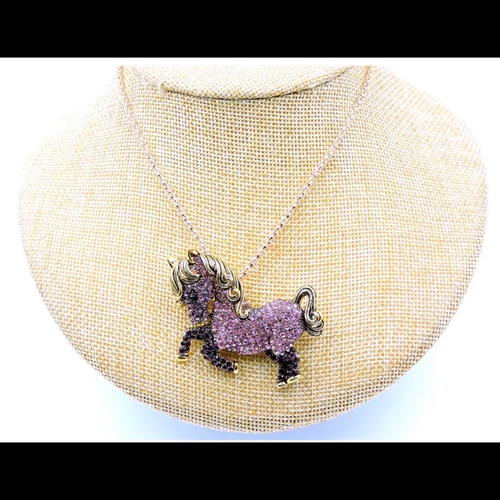 Betsey Johnson Pony Horse Necklace